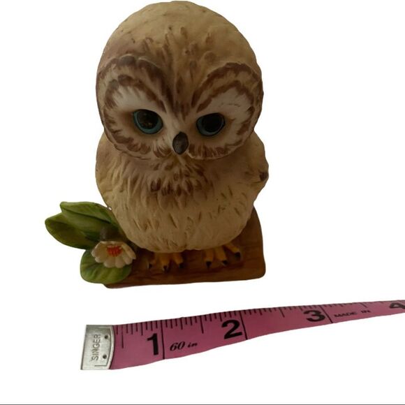 Vintage Ceramic Light Brown Owl Bird 3 in Figurine - Picture 7 of 7
